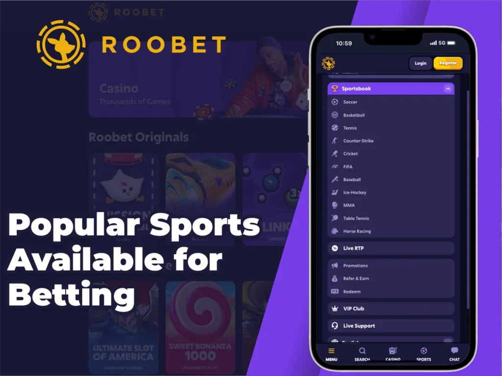 Popular ports that are available at Roobet