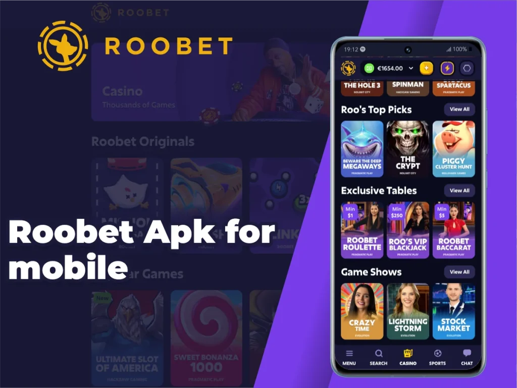 Roobet apk from mobile